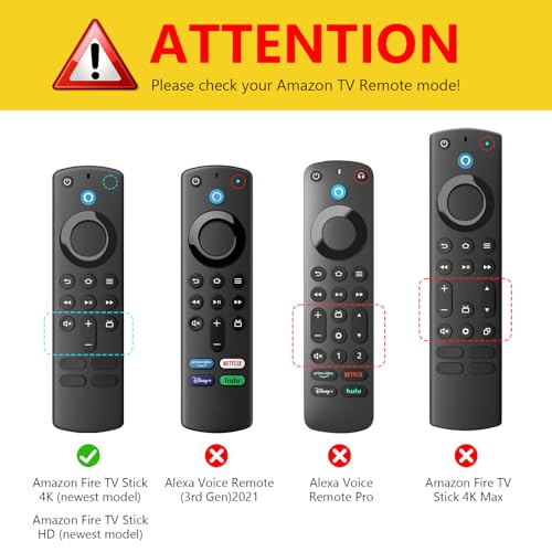Image of RAYA Silicone TV Remote Cover Compatible with All New Fire TV Stick 4k & Fire Tv Stick HD Remote 2025 Model Protective Case with Lanyard (Blue)