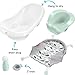 Fisher-Price Baby to Toddler Bath 4-in-1 Sling ‘n Seat Tub with Removable Infant Support and 2 Toys, Climbing Leaves
