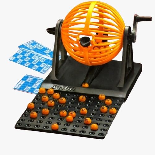 Bingo Lotto 90 Balls 12 Cards, Complete with Bingo Balls, Bingo Cards, Bingo machine, Bingo Set, Traditional Family Game, Children and Adults, Entertaining game (2 Pcs)