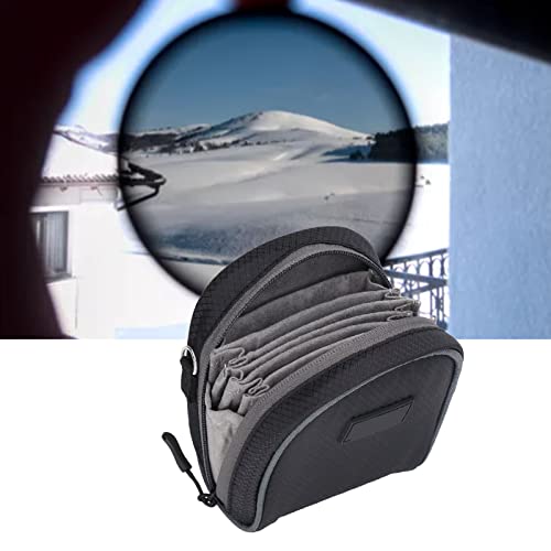 KIMISS Camera Filter Case - 8 Slot Nylon Pouch with Shoulder Strap for Photography, Black - Image 4