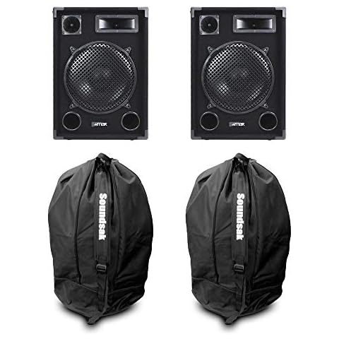 Max 12 Inch Passive PA Speakers with Carry Bags Cover
