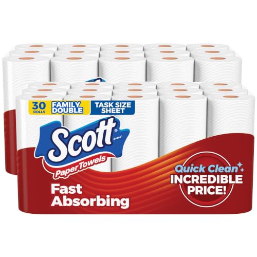 Scott Paper Towels, Task Size, 30 Family Double Rolls, 119 Sheets Per Roll - image 1