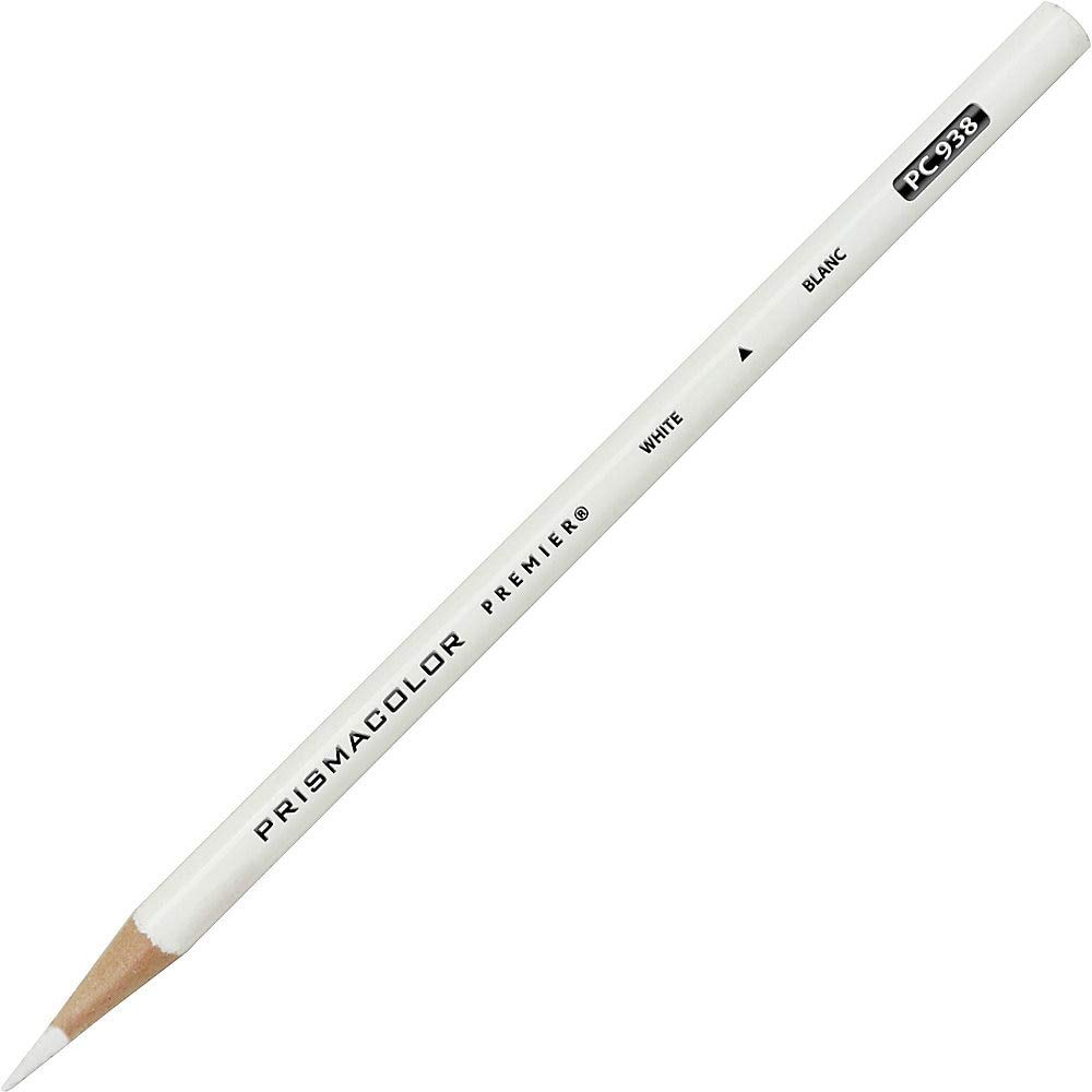 em Prismacolor 3365 Premier Soft Core Colored Pencil, White (Pack of 12)