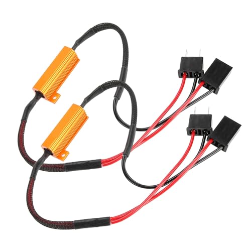 2 Pack LED Decoders, Anti Flicker Harness Load Resistor, Car Led Flickerng Warning Error Canceller Decoder