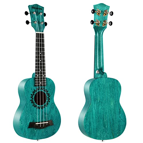 Ranming Ukulele Soprano Ukelele For Kids Adults Beginners 21 Inch Ukuleles Starter Bundle Kit With Gig Bag Strap Nylon String And Tuner Premium Basswood Blue Ukalalee For Kids thumb #1