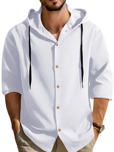 Image of Noble Monk Men's Relax Fit Hooded Shirt || Casual Wear for Men || Full Sleeve Shirts || Stylish Shirt for Men