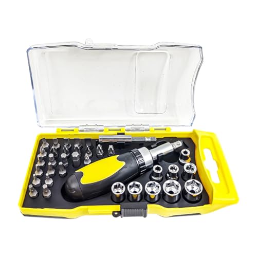 Juego de destornilladores de trinquete multibroca, herramienta de reparación de destornilladores para muebles y aparatos electrónicos de coche