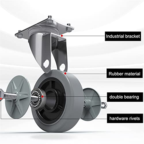 Carretilla plegable de plataforma resistente con ruedas miniatura 6
