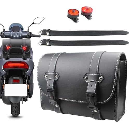 Alforjes para motocicletas,Alforjes para motocicletas - Bolsa de ferramentas em couro PU para malas