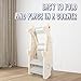 Foldable Toddler Tower, Toddler Kitchen Step Stool Helper, Height-Adjustable Foldable Standing Tower, Auxiliary Standing Stool, Cute Shark Model (Beige)
