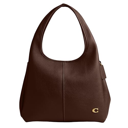 Coach Womens Polished Pebble Leather Lana Shoulder Bag Maple One Size