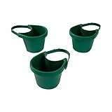  TRI Fallrohr-Blumentopf Pflanzgefäß Pflanztopf Blumenkübel  zum Bepflanzen von Regenrinnen Regenrohr bis 11,5 cm  grün Kunststoff
