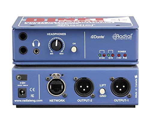 Radial Dinet Dan-Rx2 2-Channel Dante Network Receiver #TOP4