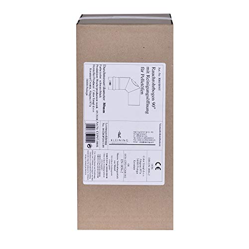 FIREFIX R80/B90T Pellet Stove Pipe Elbow 1.2mm Steel 80mm Diameter Pellet Stove Pellet Stove Pellet Fire Pits Senotherm Black 90 Degree with Door - Image 3