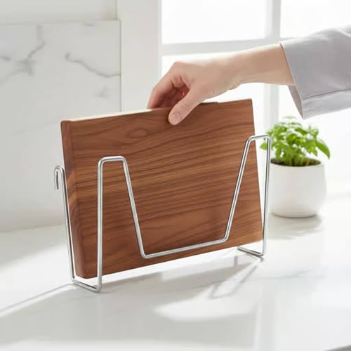 NonMiFyR Dish Rack Stainless Steel Drainer Organizer Holder with Direct Sink Drainage and Stable Non Slip Base Suitable for Small households Dorm Rooms Tiny Homes Daily cleanup, Cutting Board Rack - Image 4