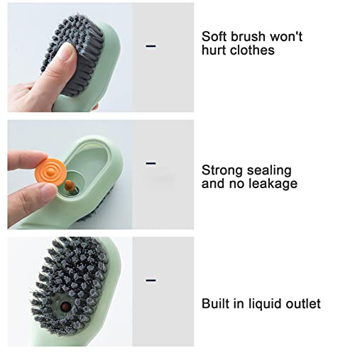 Multifunctional Liquid Shoe Brush, Multifunctional Shoe Brush With Liquid Box, Soft Fur Cleaning Brush, Liquid Shoe Washing Brush, Long Handle Laundry Clothes Shoes Scrubbing Brush #TOP3