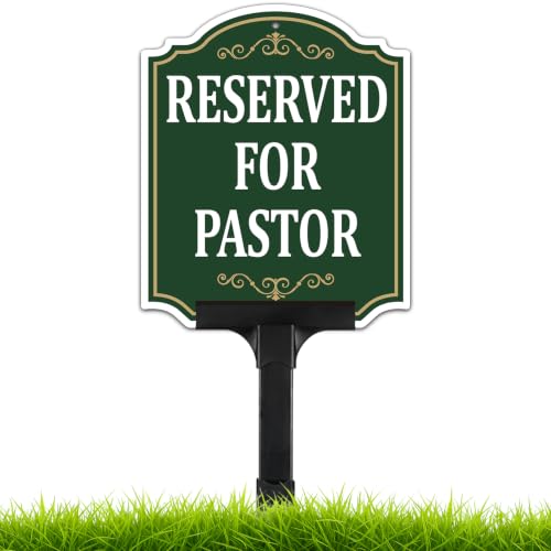 Reserved for Pastor Parking Sign with Adjustable Stake, Church Parking Sign