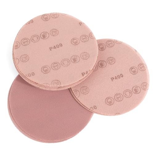 Image of Kcmell 20PCS 150mm Mesh Sanding Discs 400 Grit, 6 Inch Hook and Loop Sanding Pads, Dust Free Disc Anti-Blocking Long-Lasting Sharp Sandpaper for Car Wood Furniture Floor