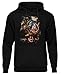Produktbild Jean Claude Van Damme Männer und Herren Kapuzenpullover | Vintage JCVD Retro Kult (XL, Schwarz Druck:Bunt)