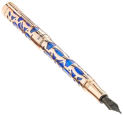 Conklin Endura デコクレスト 万年筆 ブルー スタブペン先 プレミアム筆記具