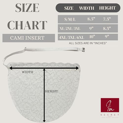 Image of INSECRET Cotton Nylon Lace Cami Slip Cleavage Cover Bra Insert - Pack of 2