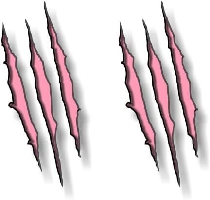 Vista 10 de 2 Calcomanías de Vinilo con Marcas de Garras Desgarradas Dinosaurio Jurásico Monstruo Arañazos Efecto Metal Desgarrado para Vehículos y Parques