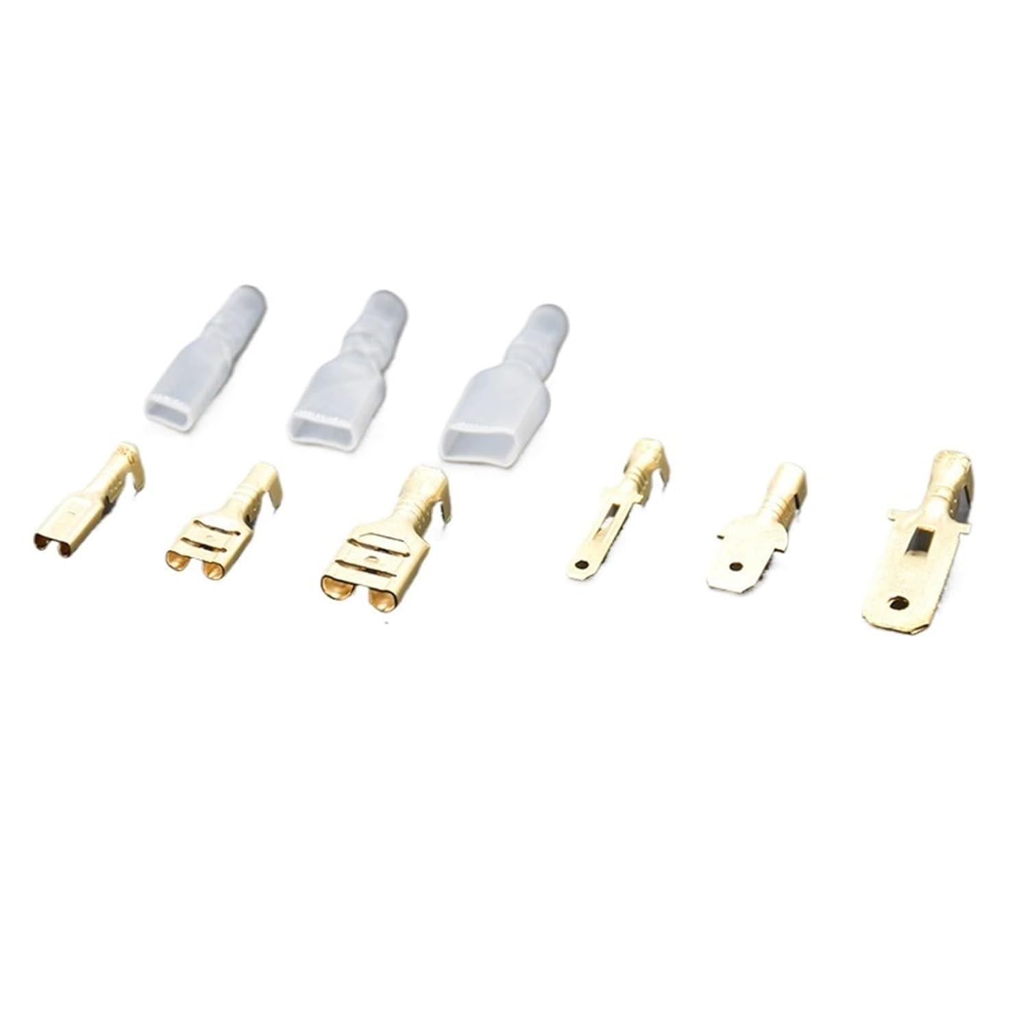 100pcs/50pcs 2.8/4.8/6.3mm Spade Crimp Terminals Electrical Insulating Sleeve Wire Connector for 22-16 AWG0.5mm2-1.5mm2(50pcs 4.8MM Insert)