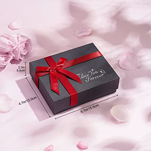 Forever Love Gifts For Women With Rose Box, 925 Sterling Silver Birthstone Necklaces For Women Anniversary Valentines Day Gifts For Her Mothers Day Christmas Birthday Gifts For Girlfriend Wife Mom April Birthstone White Topaz Necklace #TOP6