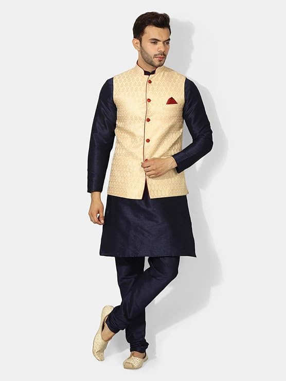 Image of Men's Kurta Pyjama with Nehru /Modi Jacket