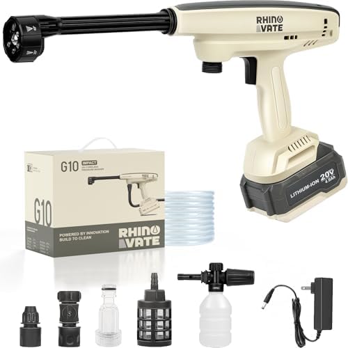 Cordless Pressure Washer, 880 PSI Portable Imapct Power Washer, 4...