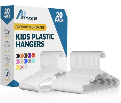 Lifemaster cintre enfant plastique 11,6 Inch blanc 20 pièces
