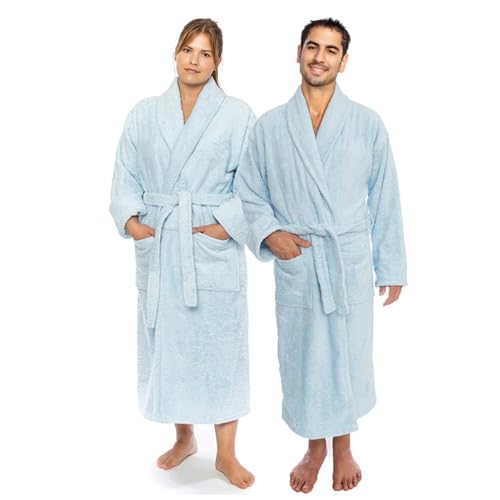 Classic Turkish Towels CTT Premium 100% Turkish Cotton Terry Cloth Bath Robe for Women & Men, Soft & Plush Long Unisex Robe