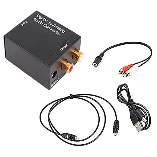 Convertidor DAC, adaptador digital a analógico óptico SPDIF Toslink coaxial a R/L con salida jack de 3,5 mm con cable de fibra óptica para TV, PS4/Blue Ray Dvd/TV Box
