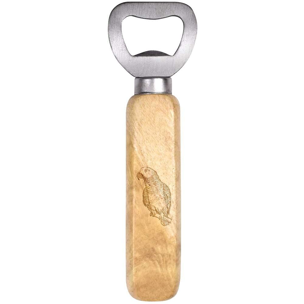 Azeeda 'African Grey Parrot' Wooden Bottle Opener (BO00059213)