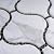 3 Inch Arabesque Pattern Glazed Porcelain Mosaic Wall Floor Tile with Carrara White Grey Marble Look for Flooring, Kitchen Backsplash, Bathroom Shower (5 Sheets)
