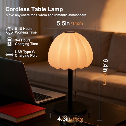 Image of Waterproof Shower Lamp for Inside Shower, Cordless Rechargeable Table Lamp with Remote & Touch Control, 16 Colors, Timer Function, Outdoor Table Lamp for Bathroom Camping Patio Dining Room