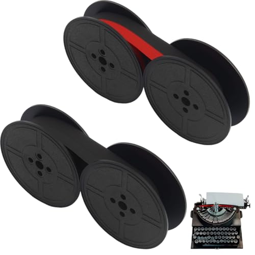 HAZMA 2 Stück Original Farbband Für Din 2103-53Mm Durchmesser,Schwarz/Rot - Hochwertiges Farbband Für Klare Und Präzise Druckergebnisse(2 Farben)