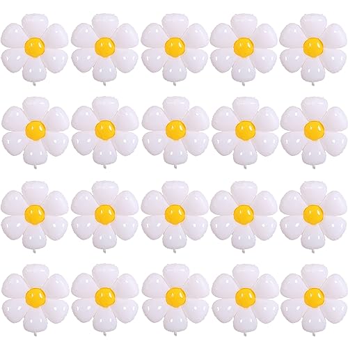 BIEUFBJI 20 Pieces Daisy Balloons Daisy Balloons for Daisy Birthday Decorations Baby Shower Wedding Baby Shower