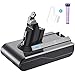 YABER 21.6V Batterie pour Dyson V6 DC62 DC59 DC61 DC58 Animal DC72 DC74 Aspirateur à Main 4000mAh Batterie de Remplacement avec 1 Filtre