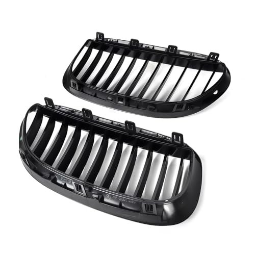 Calandre avant pour BMW Série 6 E63 E64 2004-2010 noire brillante - 4