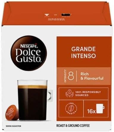 Dolce Gusto Grande Intenso Coffee 16 Capsules, Pack of 3 + 1 Free