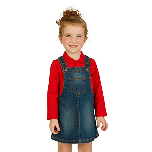 Top Top Baby-Mädchen virrake Kleid, Blau (Tejano 30), 62 (Herstellergröße: 3-6)