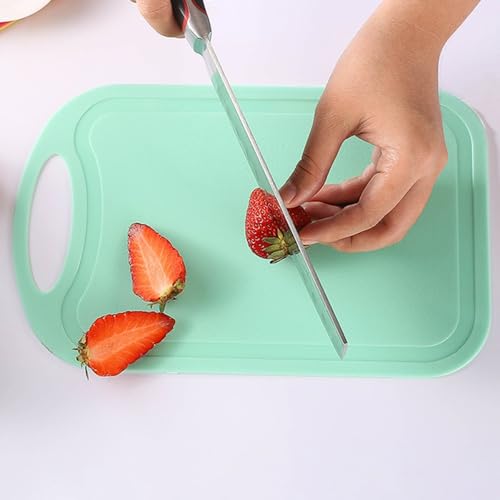 Tabla de cortar plástica antideslizante verde miniatura 4