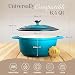 Nuovva Enamelled Cast Iron Dutch Oven Pot with Lid 6.4 Quart Non Stick Casserole Pot-Heavy Duty & Oven Safe up to 500° F for Bread Baking, Braising, Stews, Roasting - 28cm Light Blue