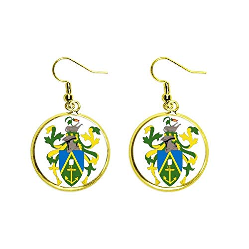 Pendientes de las Islas Pitcairn dorados, un regalo inolvidable de joyería para mujer