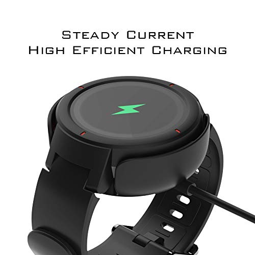 SIKAI Cargador Charger para Xiaomi Huami Amazfit Verge Smartwatch Reemplazo USB Carga Cable Magnético Cargador Dock para Amazfit Verge 3 Watch (Negro)