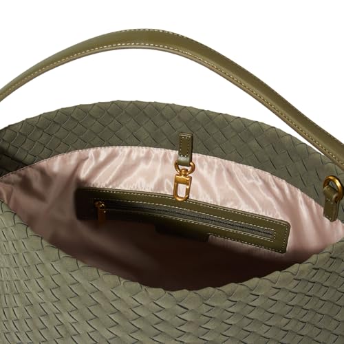 Image of Suede Hobo Bag for Women Hand-Woven Bag Made of Suede Fabric Casual Tote Bag