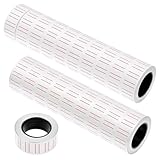 QWORK® 20 rollos de etiquetas de precio blancas - 21 mm x 12 mm, 10000 etiquetas de precio para etiquetadora