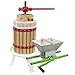 Produktbild KuKoo Obstmühle Beerenmühle Fruchtmühle Häcksler und 6 Liter - Obstpresse Beerenpresse Weinpresse Fruchtpresse Saftpresse im SET
