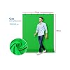 Green Screen chromakey Greenbox Yeşil Fon Perde (1.5x2 M) + Tek Ayaklı Fon Standı,3 Mandal,YouTube Vlogs, TV, röportaj ve fotoğraf için
